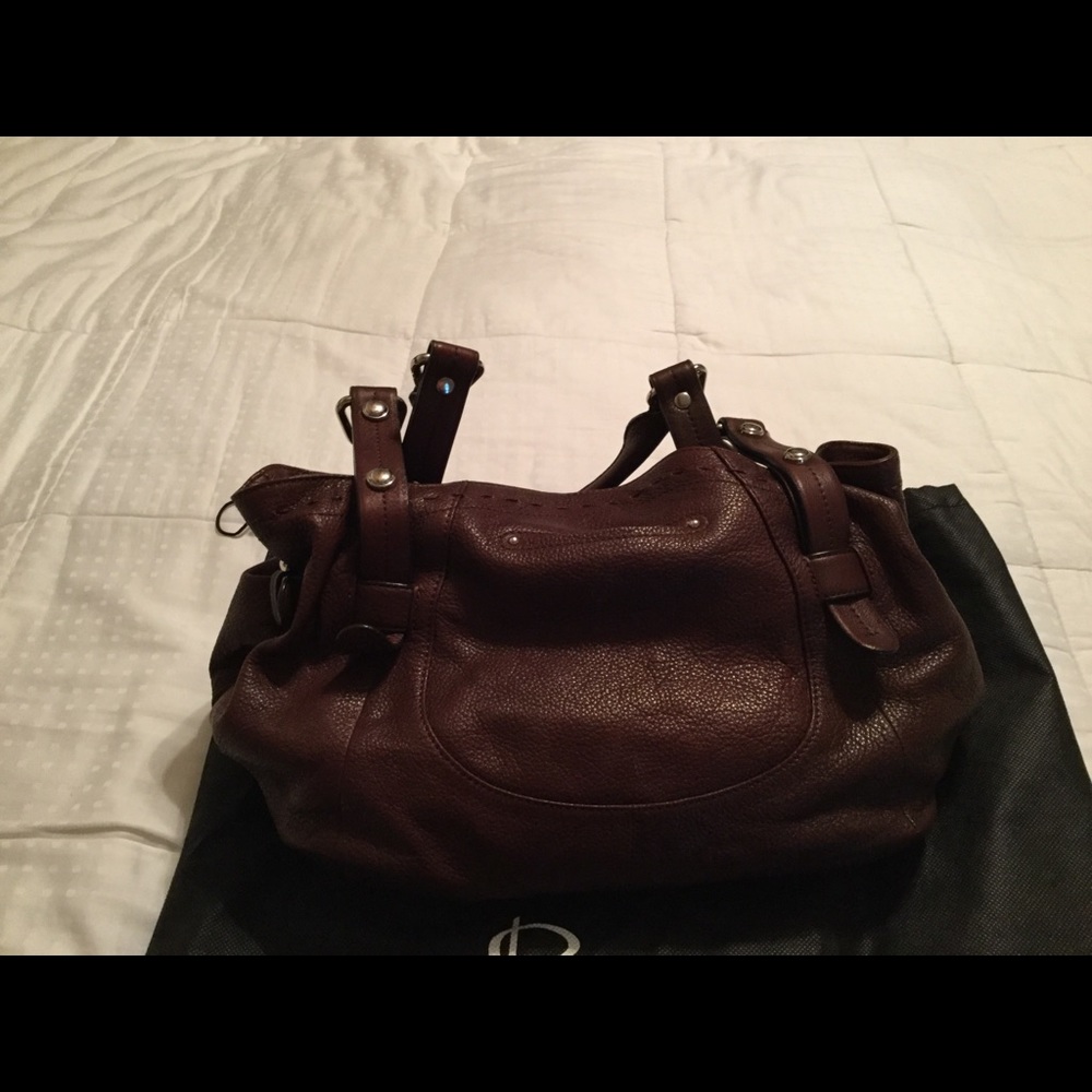 genuine leather handbag, b makowsky - Picture 2 of 3